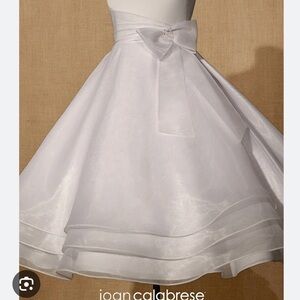 Joan Calabrese White girls first holy communion dress with shoes and veil
